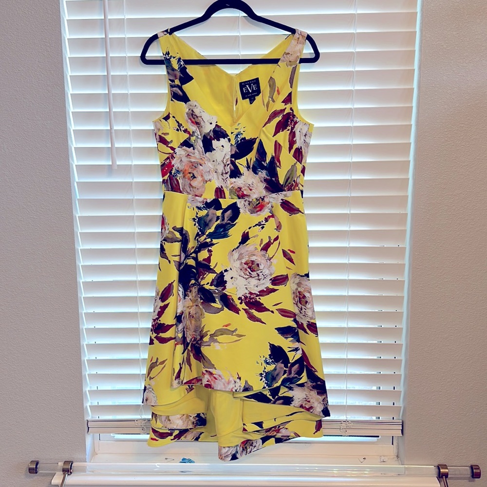 BLACK HALOW EVE yellow floral dress sz 10- worn once